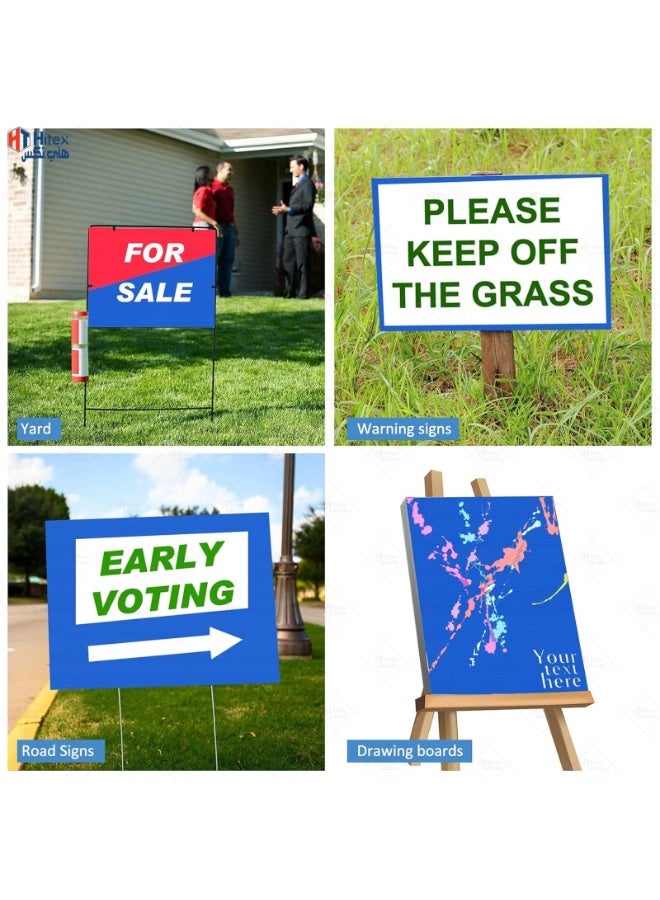 هيتكس لوح بولي بروبيلين مموج 100 سم × 180 سم (عبوة من 3 قطع) - أزرق، 4 مم | لوح بلاستيكي مموج مقاوم للماء من البولي بروبيلين | خفيف الوزن ومتين للاستخدام في أعمال التسقيف واللافتات والأعمال اليدوية والحماية - Image 4